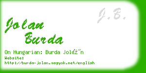 jolan burda business card